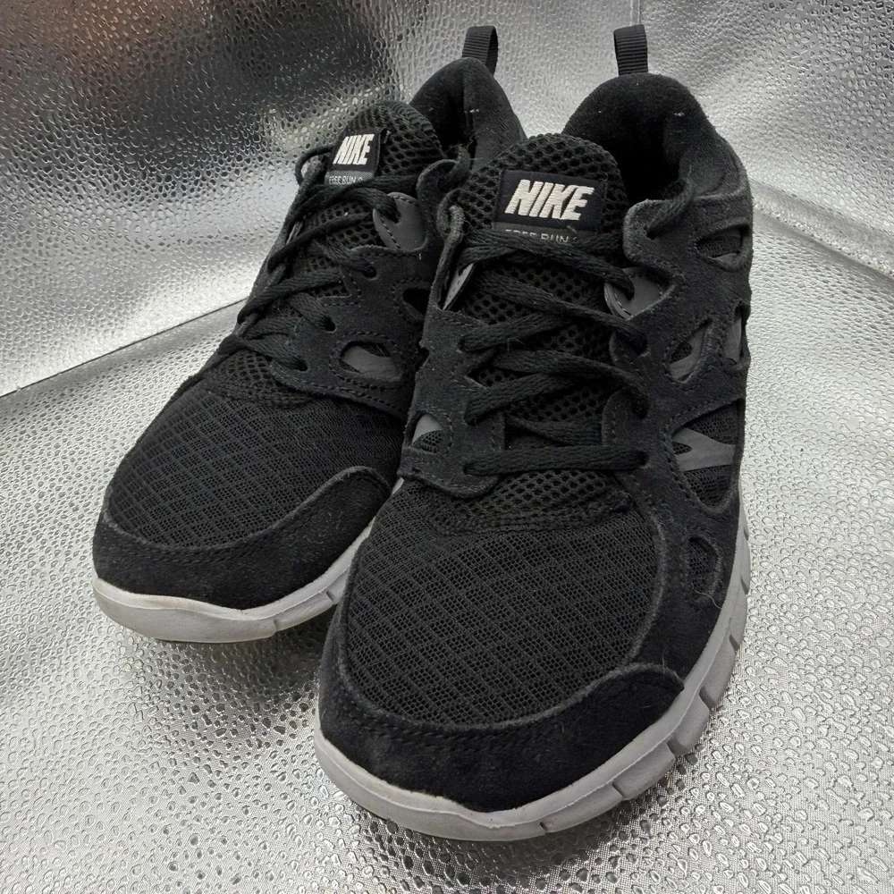 Size 6Y Nike Free Run 2 Low Black White Kids Lace Up Running Shoes DD0163-004 - Picture 5 of 10